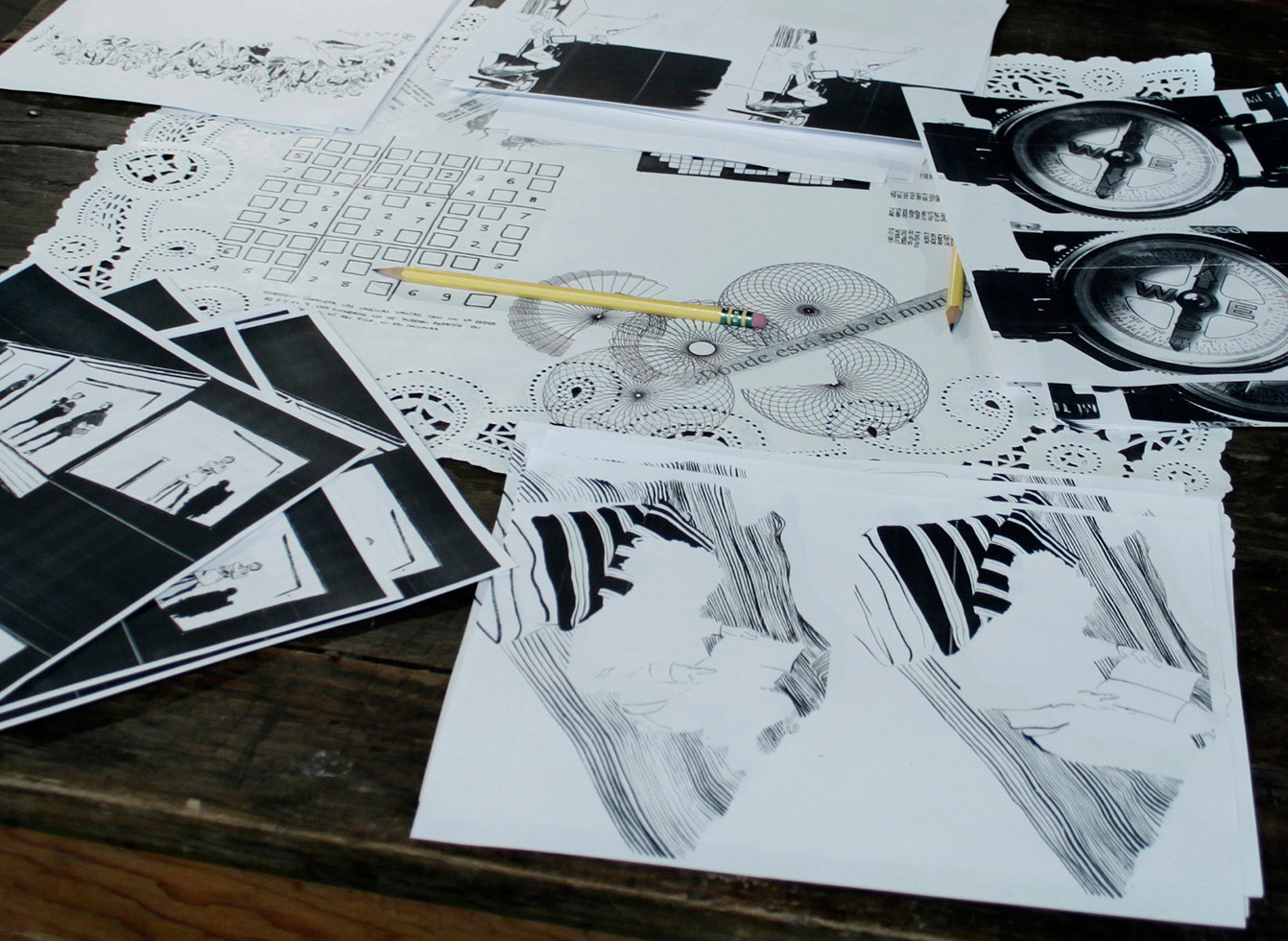 Experimental drawing in English Nyhet